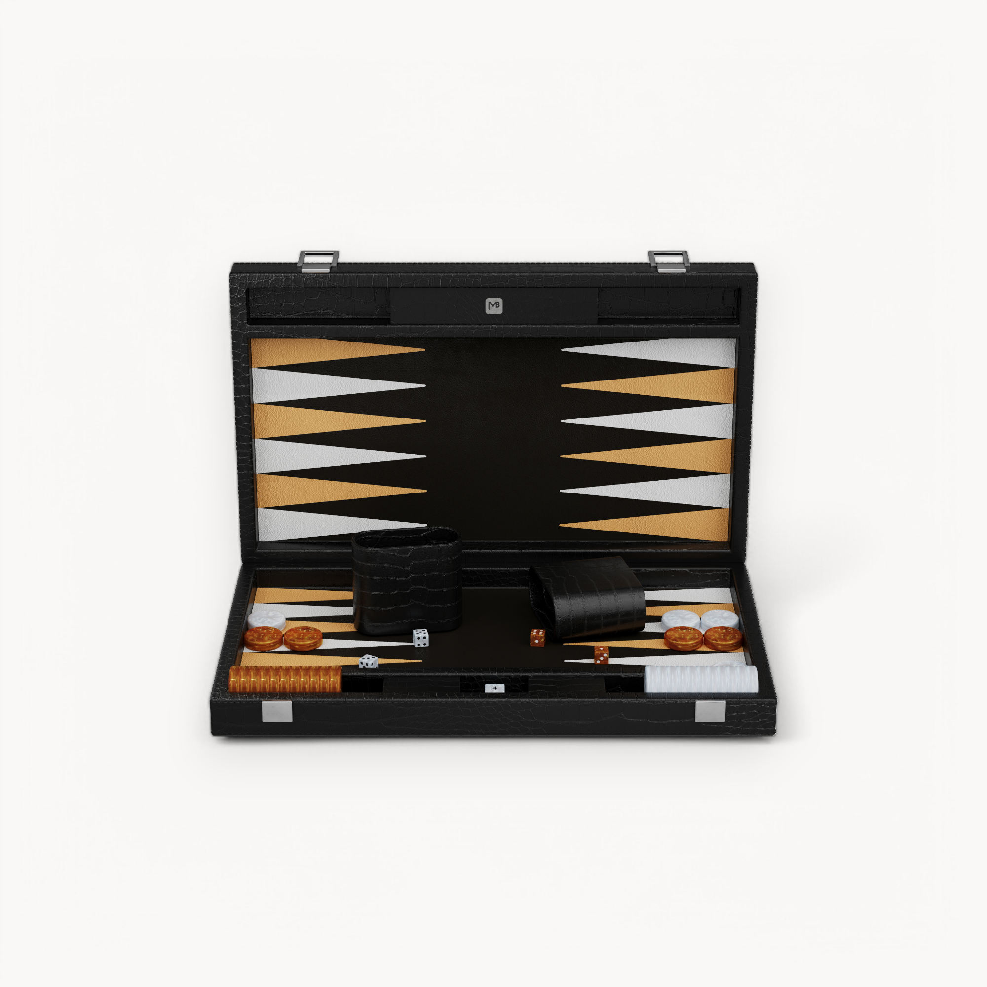 Backgammon Alligator - Carbon Onyx