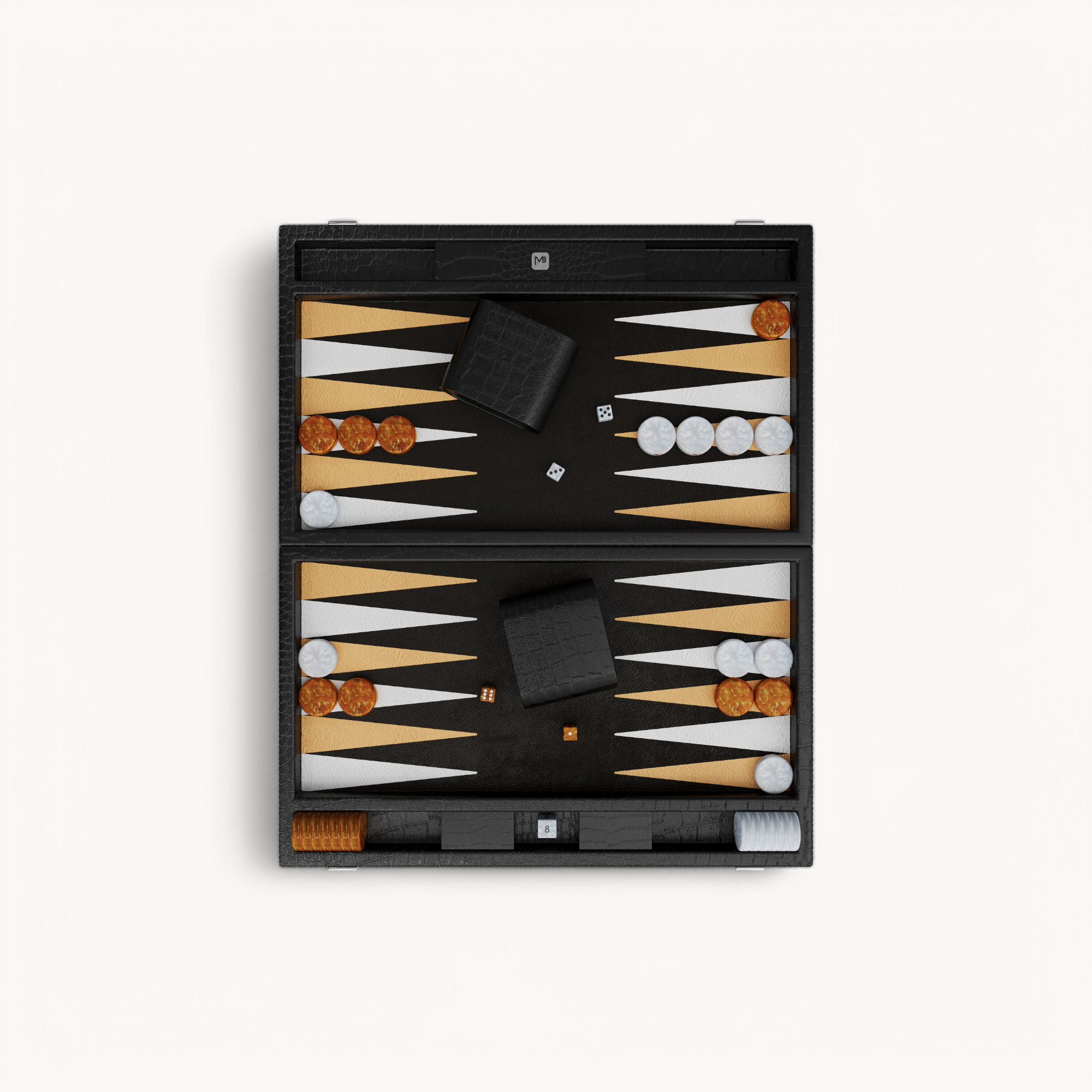 Backgammon Alligator - Carbon Onyx