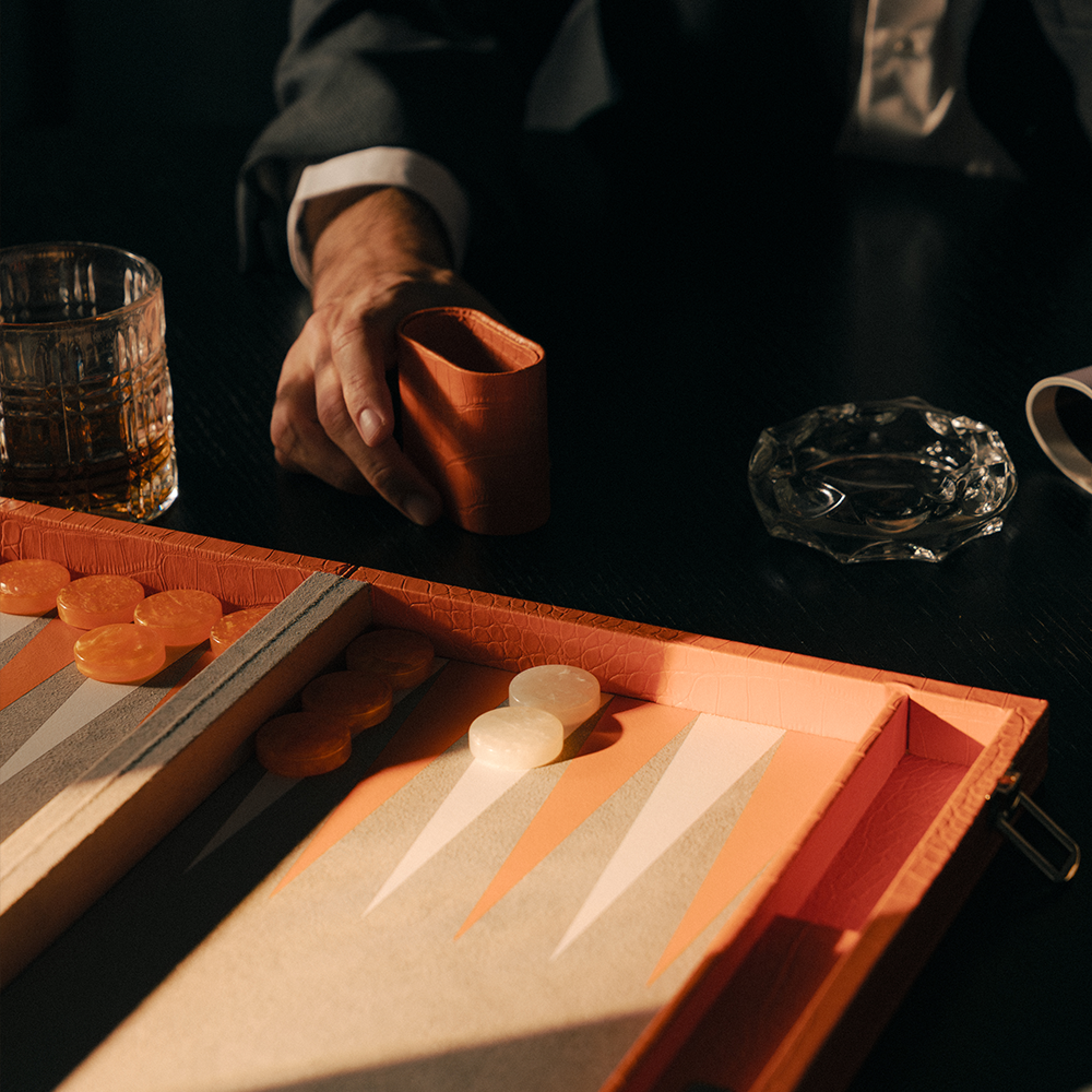 Alligator Backgammon - Deep Amber