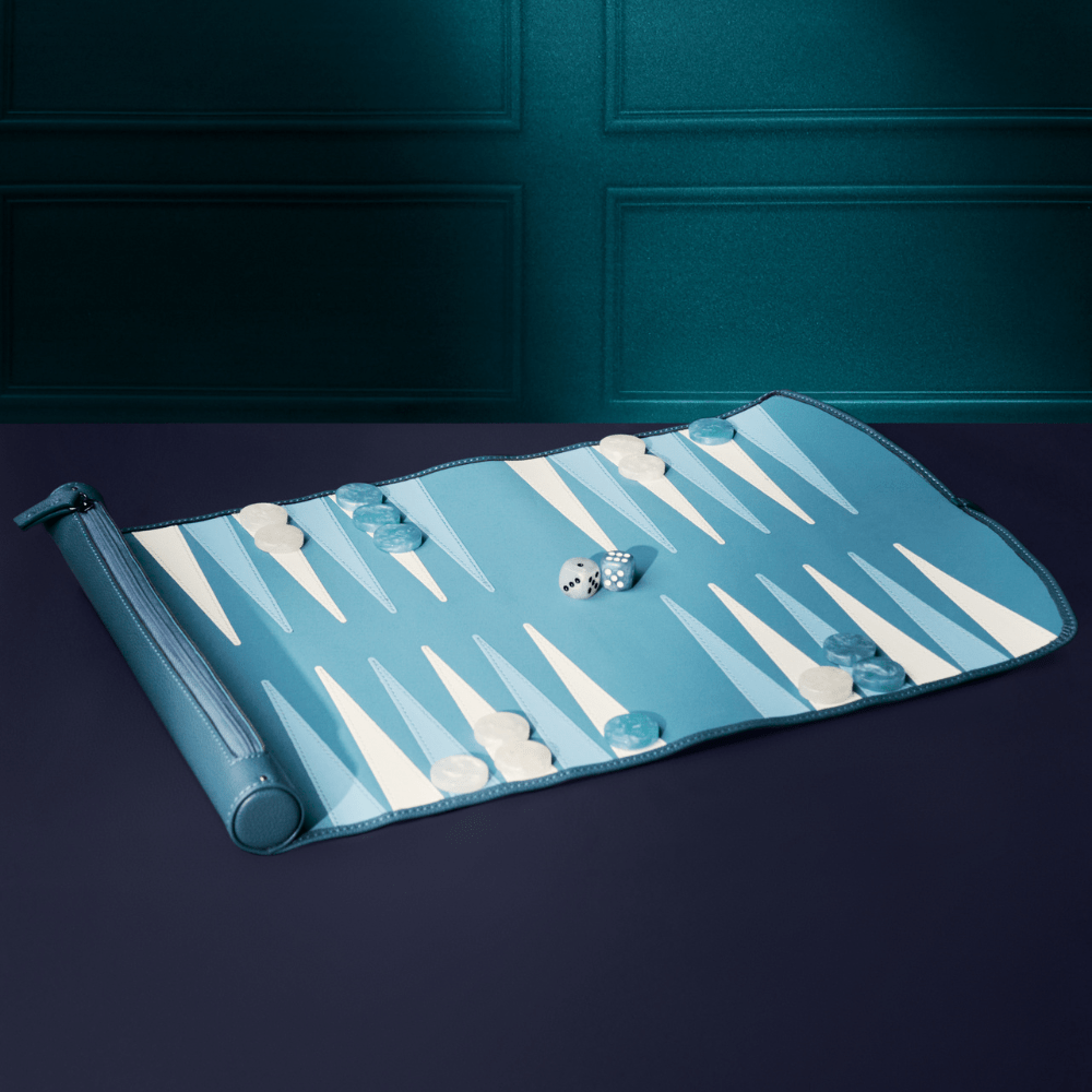 Travel Backgammon in Royal Blue